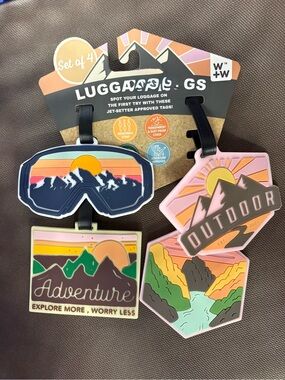 Rubber Luggage Tags Set of 4 outdoor adventure